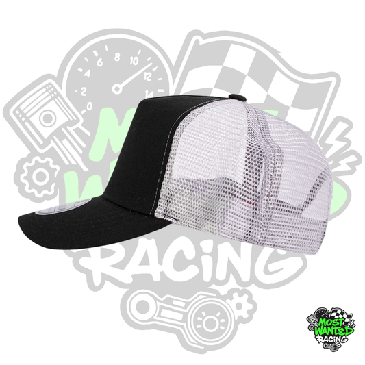 Most Wanted Racing Trucker Cap - Black & White