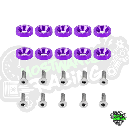 Aluminium Anodized Threaded Washers 6mm (10pcs Set)