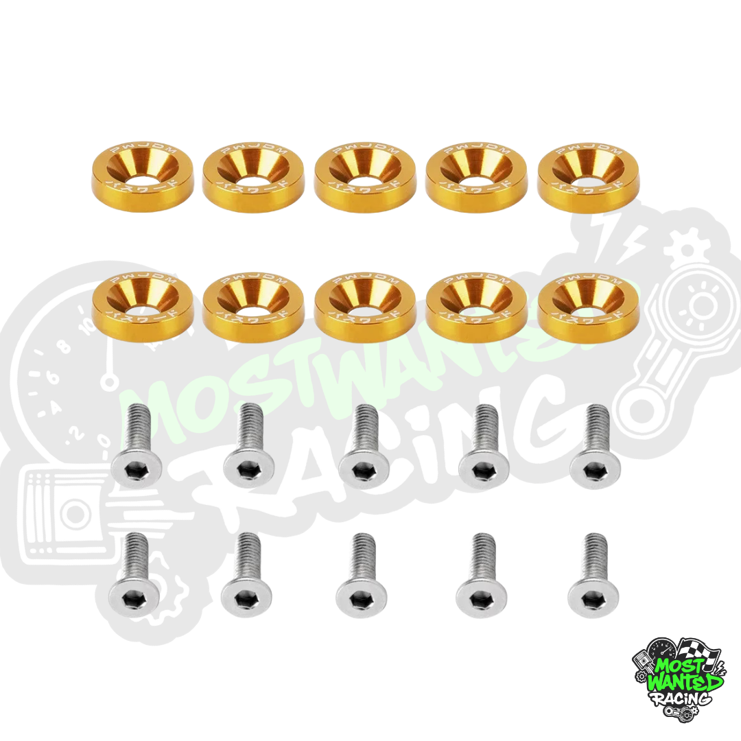 Aluminium Anodized Threaded Washers 6mm (10pcs Set)