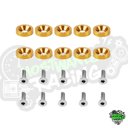 Aluminium Anodized Threaded Washers 6mm (10pcs Set)