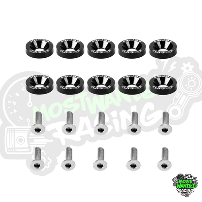 Aluminium Anodized Threaded Washers 6mm (10pcs Set)