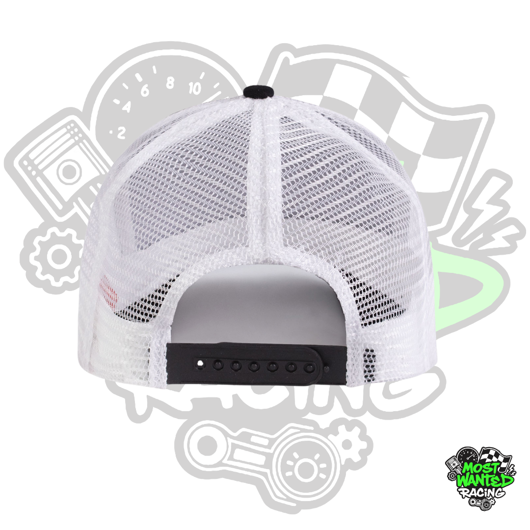 Most Wanted Racing Trucker Cap - Black & White