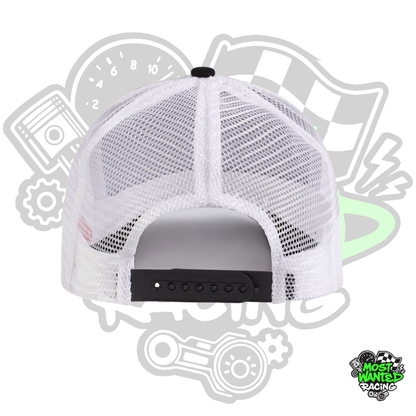 Most Wanted Racing Trucker Cap - Black & White