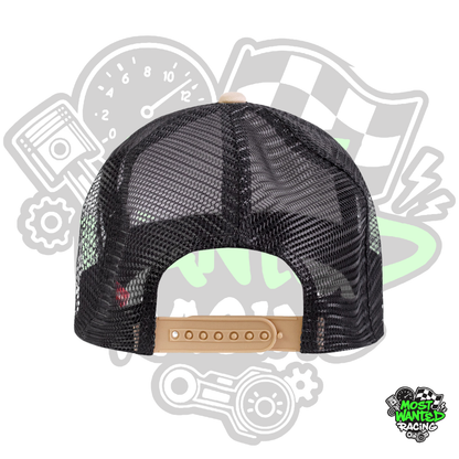 Most Wanted Racing Trucker Cap - Black & Khaki
