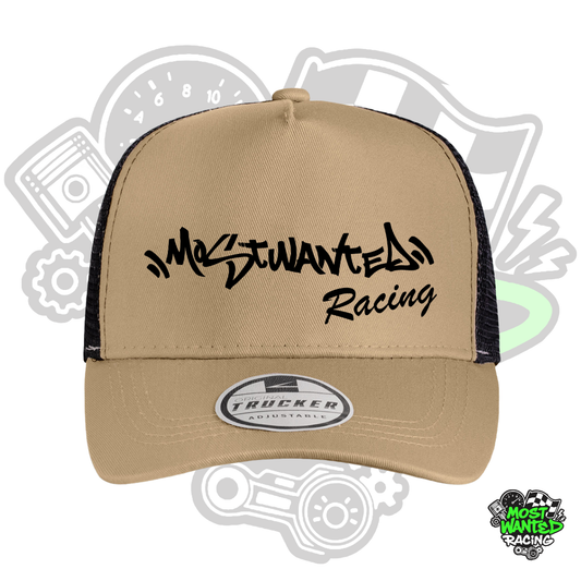 Most Wanted Racing Trucker Cap - Black & Khaki